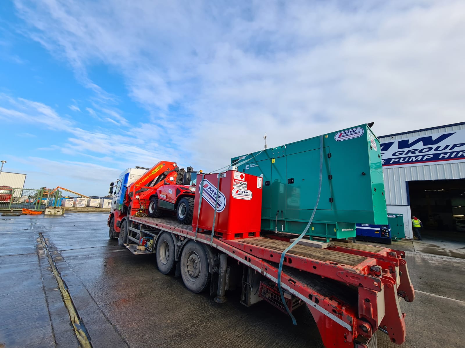 Ex rental Manitou 625 , Cummins 150 kva and fuel tank...SOLD...to construction in Dublin